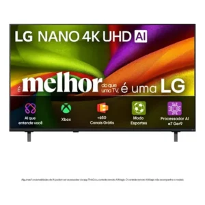 Smart tv 4k 50" lg nano uhd ai nu850 2026 processador α7 ger9 hdr10 xbox bluetooth wi-fi search google gemini webos 26 - 50nu850bpsa