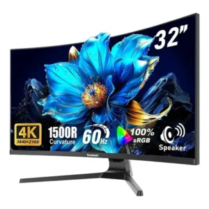 Monitor curvo gowfolk 32 4k uhd 60hz 1500r alto-falante pc
